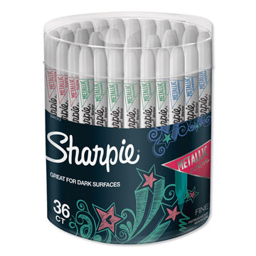 Sharpie® Metallic Fine Point Permanent Markers, Fine Bullet Tip, Assorted Colors, 36-pack freeshipping - TVN Wholesale